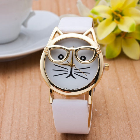 Gold Plated Cat Watch for Women (with 10 variations)