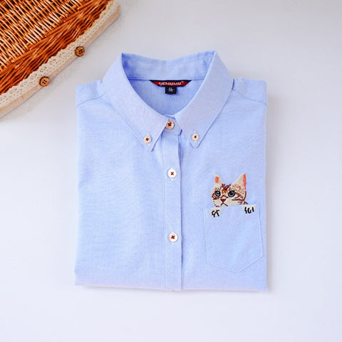 Cute Women Blouse Cats